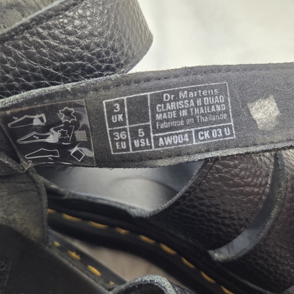 Dr. Martens Clarissa II Quad Platform Sandals Black Leather Size 5US (36EU) - Picture 10 of 13